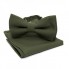 Набор SF 2 В 1 Бабочка с Платком Цвета Оливковый Хаки Abn-12000