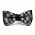 Галстук Бабочка SF Двухслойная Черно-Белая Клетку Ab-7216