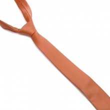 Персиковый Сатиновый Галстук SF Узкий Однотонный Fgs-21005