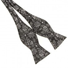Галстук Бабочка Самовяз SF Черная С Цветами Gb-33-32