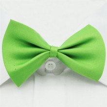 Галстук Бабочка SF Детская Однослойная Светло Зеленая глянцевая ширина 1,5 см Dos-0229