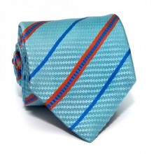 Галстук Rosso Fiorwntino Голубой С Полосками Zn-1857