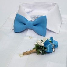 Голубой Набор 2 В 1 Бабочка И Бутоньерка SF Gfo-16010