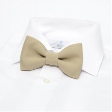 Галстук бабочка SF светло-бежевая однотонная GOF-1533