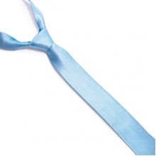 Галстук SF узкий голубой глянцевый Ширина 5 см FGN-46