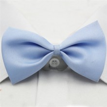 Галстук Бабочка SF Детская Однослойная Голубая глянцевая ширина 10,5 см Dos-0228