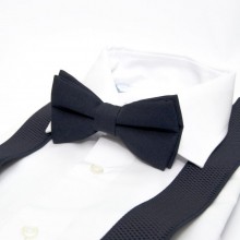 Набор SF Темно-Синий Однотонный Подтяжки И Бабочка Abp-12004