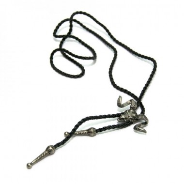 Галстук Боло SF Череп Быка Серебристый Bolo-52085