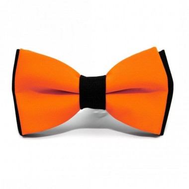 Галстук Бабочка SF Двухслойная Оранжевая Насыщенная Ab-7211