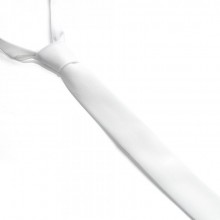 Белый Узкий Матовый Галстук SF Gdg-0009