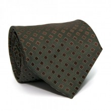 Темно-Зеленый Галстук Rosso Fiorwntino В Ромбіки Zn-1845