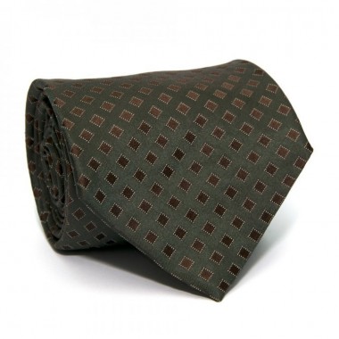 Темно-Зеленый Галстук Rosso Fiorwntino В Ромбіки Zn-1845