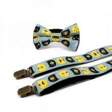 Набор SF Детский Подтяжки Рост до 100 см И Бабочка С Котиками Ngu-4609