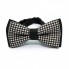 Галстук Бабочка SF Двухслойная Черно-Белая Клетку Ab-7216