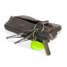 Темно-Коричневая Кожаная Ключница-Кошелек SF На Два Отделения Skg-10090