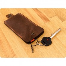 Кожаная Ключница Орех-Апельсин Bn-Kl-1-O-A