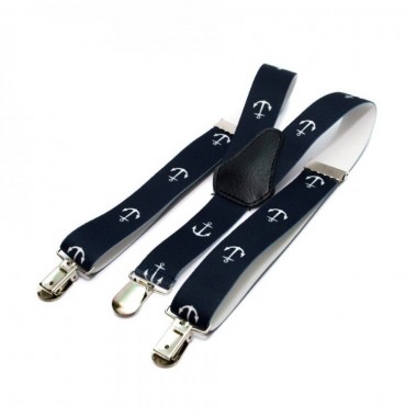 Подтяжки SF Детские Синие С Якорями Pbd-059