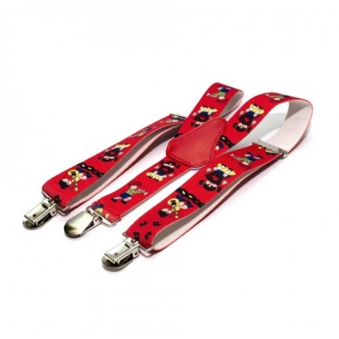 Красные Детские Подтяжки SF С Рисунком Pbd-072