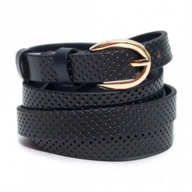 Женский Узкий Ремень JK Темно-Синего Цвета С Точками Rgnd-7074