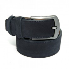 Замшевый Широкий Ремень Andro Синего Цвета Rgb-4192