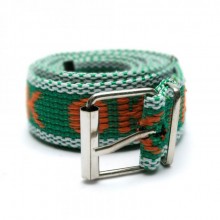 Женский Текстильный Ремень Зеленый С Оранжевой Надписью Ок Rgr-3130
