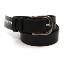 Детский кожаный черный ремень Belts ширина 3 см RGND-7180
