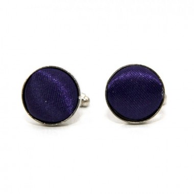 Круглые Запонки SF Темно-Фиолетовые Однотонные Zphs-3154