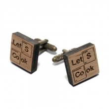 Деревянные Запонки Квадратные С Надписью Dzp-0645