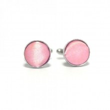 Круглые Запонки SF Розовые Однотонные Zphs-3124