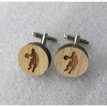 Деревянные Запонки Баскетболист Dzp-0660