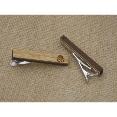 Деревянный Зажим Для Галстука С Шляпой И Очками Zag-9060