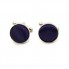Круглые Запонки SF Темно-Фиолетовые Однотонные Zphs-3154