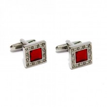 Запонки SF c Красным Камушком Zph-1103