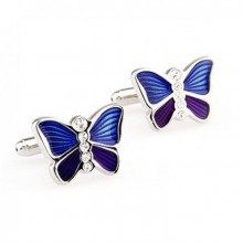 Запонки SF в виде бабочки синие ZPH-1187