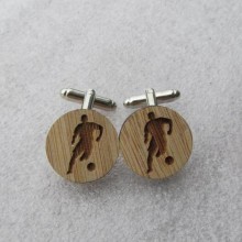 Деревянные Запонки Футболист Dzp-0661