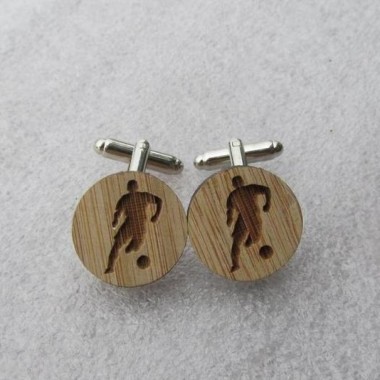 Деревянные Запонки Футболист Dzp-0661