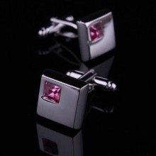 Запонки SF С Розовым Камушком Zph-1178