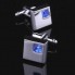 Запонки SF с Синим Камешком Zph-1014
