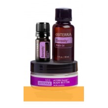 Набор для спокойного сна mini doTERRA Serenity Sweet Dreams Bundle Включает: Смесь Serenity 5 мл, Масло для ванн Serenity 30 мл, Масло для тела Serenity 42,5 г