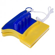 Магнитная щетка для мытья окон с двух сторон Glass Cleaner Желто-синяя Магнитная щетка для мытья окон с двух сторон Glass Cleaner Желто-синяя
