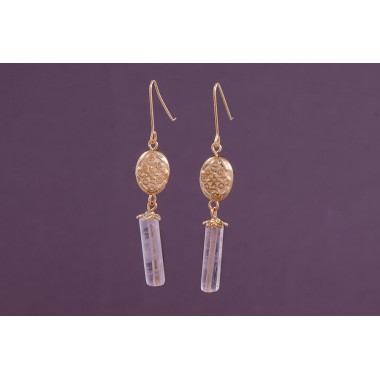 Серьги розовый кварц (ср-рзк-054)