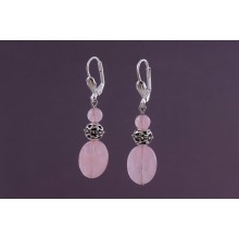 Серьги розовый кварц (ср-рзк-057)
