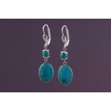 Серьги бирюза (ср-брз-097)