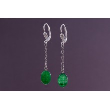 Серьги хризопраз (ср-хрз-032)