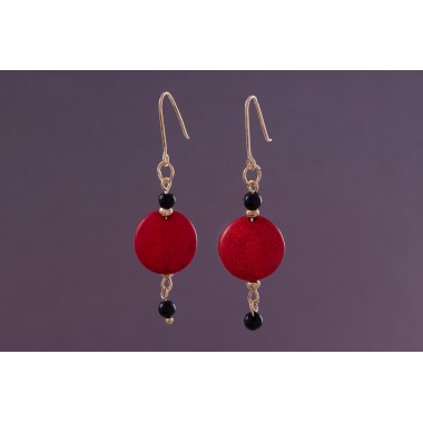 Серьги коралл (ср-крл-171)