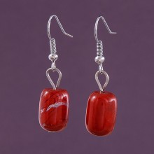 Серьги яшма красная (ср-яшк-002)