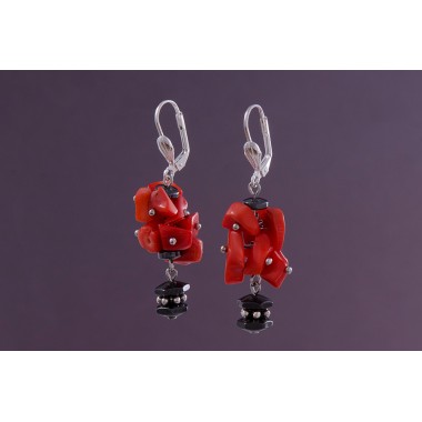 Серьги коралл (ср-крл-170)
