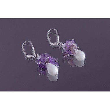 Серьги аметист (ср-амт-104)