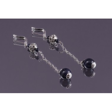 Серьги авантюрин (ср-авн-095)