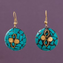 Серьги бирюза (ср-брз-119)